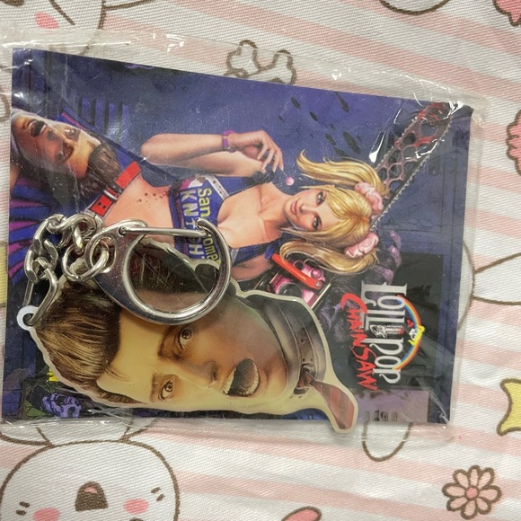 Lollipop Chainsaw Promo Items Inflatable Chainsaw and Metal Nick Head Keychain - Picture 15 of 16